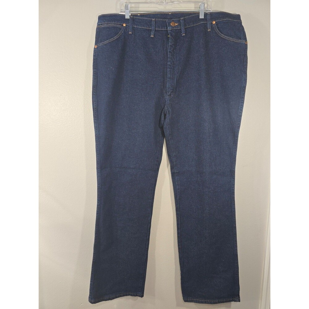 Wrangler Men's 46x32 Regular Fit 46x34 Cowboy Cut Dark wash Jeans western AQ